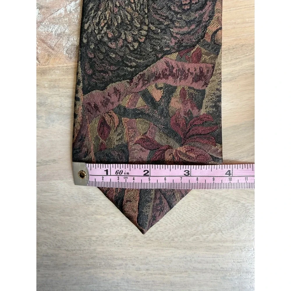 VTG Rare Christian Dior Monsieur Tiger Tapestry Silk Tie Mens Wildlife Safari